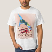 punt reyes nationale seashore - reisposter . t-shirt (Voorkant)