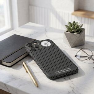 Punt-voor-punt minimalistisch zwart-wit bedrijfslo iPhone 11 pro hoesje
