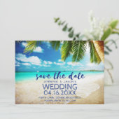 Punta Cana Beach Destination Wedding Save The Date (Staand voorkant)