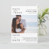 Punta Cana Beach Destination Wedding Save the Date (Staand voorkant)