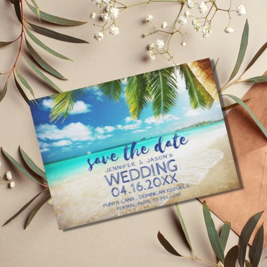 Punta Cana Beach Destination Wedding Save The Date