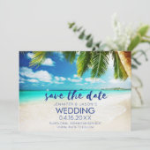 Punta Cana Beach Destination Wedding Save The Date (Staand voorkant)