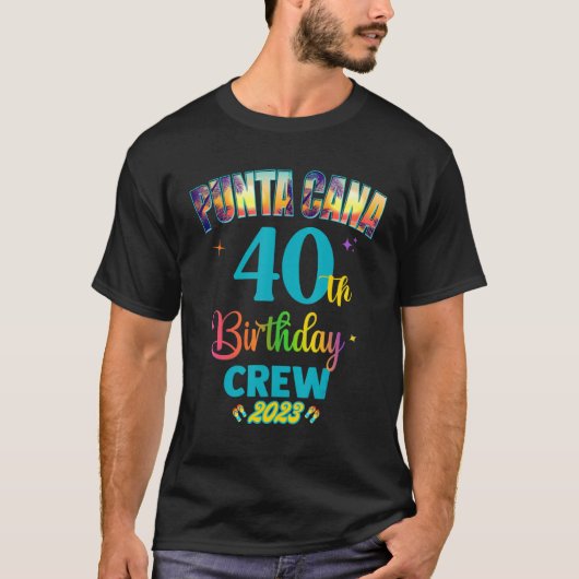 Punta Cana Birthday Trip Matching Crew 1 T-shirt (Voorkant)