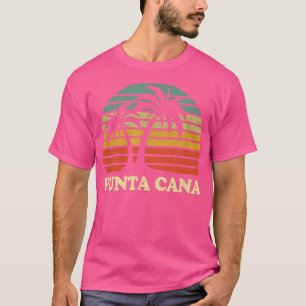 Punta Cana Caribisch strand Palmen retro 70s jonge T-shirt
