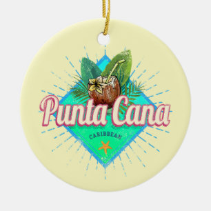 Punta Cana Caribische Dominicaanse Republiek Retro Keramisch Ornament