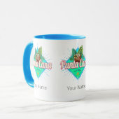 Punta Cana Caribische Dominicaanse Republiek Retro Mok (Voorkant links)