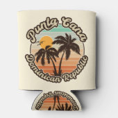 Punta Cana Dominicaanse Palmboom Retro Zonsonderga Blikjeskoeler (Achterkant)