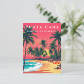 Punta Cana Dominicaanse Republiek Beach Travel Briefkaart (Staand voorkant)