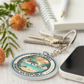 Punta Cana Dominicaanse Republiek Hut Badge Sleutelhanger (Voorkant Rechts)