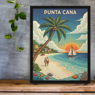 Punta Cana Dominicaanse Republiek Oude Reisposter Poster
