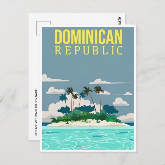 Punta Cana Dominicaanse Republiek Reiskunst Briefkaart (Voorkant / Achterkant)