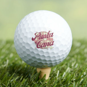 Punta Cana Dominicaanse Republiek Retro Briefkaart Golfballen