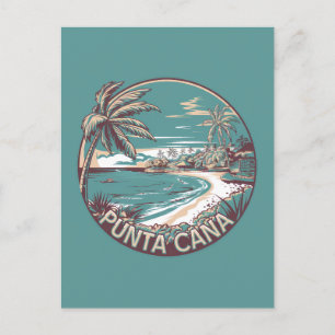 Punta Cana Dominicaanse Republiek Travel Art Badge Briefkaart