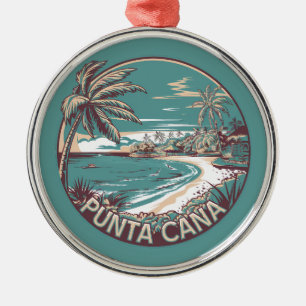 Punta Cana Dominicaanse Republiek Travel Art Badge Metalen Ornament