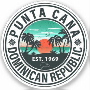Punta Cana Dominican - Family Vacation Vintage 60  Sticker