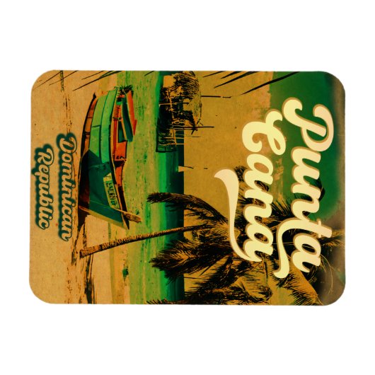 Punta Cana Dominican Palm Tree Beach Magneet (Horizontaal)