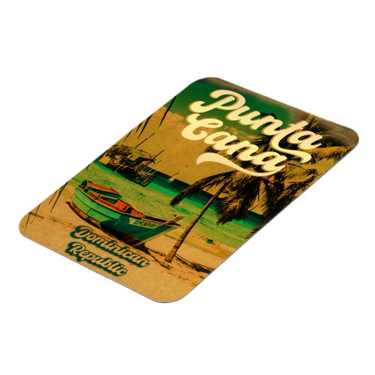 Punta Cana Dominican Palm Tree Beach Magneet (Linkerzijde)