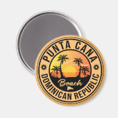 Punta Cana Dominican Palm Tree Beach  Magneet (Voorkant / Achterkant)