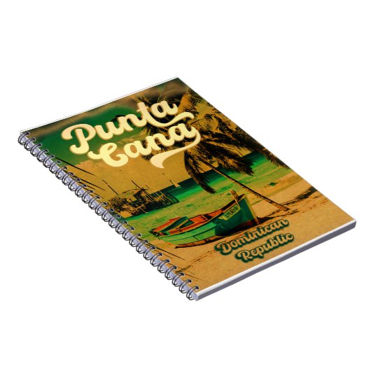 Punta Cana Dominican Palm Tree Beach Notitieboek (Rechterzijde)