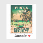 Punta Cana Dominican Palm Tree Beach Sticker (Vel)
