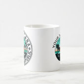 Punta Cana Dominican Palm Tree Retro Sunset Koffiemok (Center)