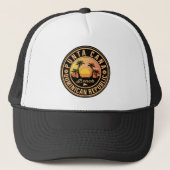 Punta Cana Dominican Palm Tree Retro Sunset Trucker Pet (Voorkant)
