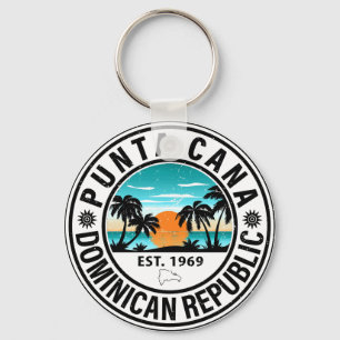 Punta Cana Dominican Republic Family Souvenir 80 s Sleutelhanger