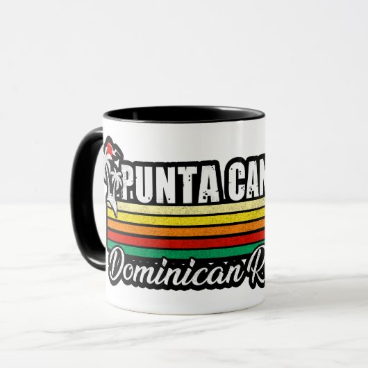 Punta Cana Dominican Republic - Retro Souvenir 80 Mok (Voorkant links)
