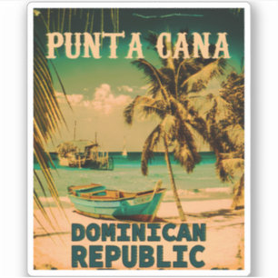 Punta Cana Dominican Republic - Retro Souvenir 80 Sticker
