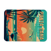 Punta Cana DR Retro Flamingos Souvenir jaren 1950 Magneet (Horizontaal)