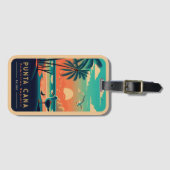 Punta Cana DR Retro Sunset Souvenirs jaren 60 Bagagelabel (Voorkant (horizontaal))
