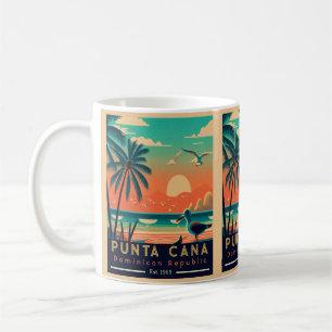 Punta Cana DR Retro Sunset Souvenirs jaren 60 Koffiemok