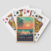 Punta Cana DR Retro Sunset Souvenirs jaren 60 Pokerkaarten (Achterkant)