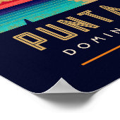 Punta Cana DR Retro Sunset Souvenirs jaren 60 Poster (Hoek)