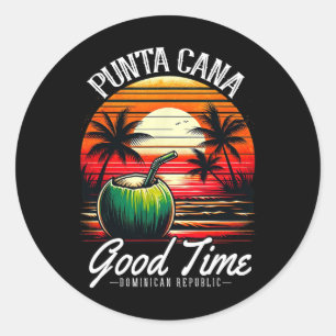 Punta Cana Familie Vakantie Shirt Dominicaanse Rep Ronde Sticker