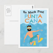 Punta Cana Fun Hipster Travel Briefkaart (Voorkant / Achterkant)