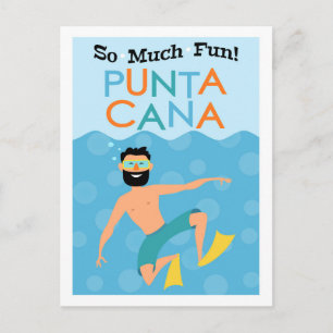 Punta Cana Fun Hipster Travel Briefkaart