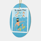 Punta Cana Fun Hipster Travel Keramisch Ornament (Links)