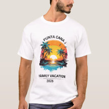 Punta Cana Gezinsvakantie Matching T-Shirt voor he