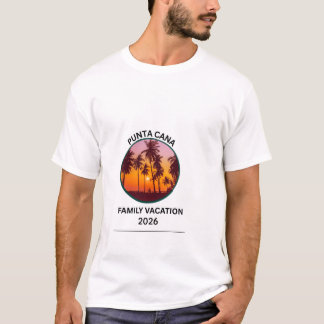 Punta Cana Gezinsvakantie Tropisch Strand Zonsonde T-shirt