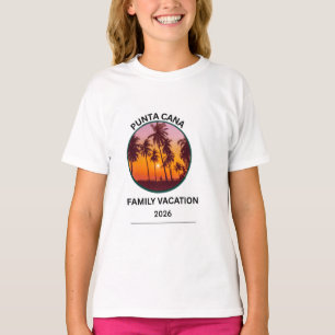 Punta Cana Gezinsvakantie Tropisch Strand Zonsonde T-shirt