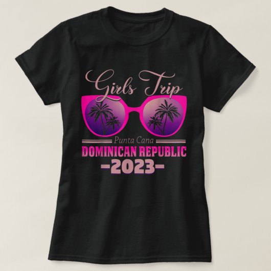 Punta Cana Girls Trip 2023 Dominicaanse Republiek T-shirt (Design voorkant)