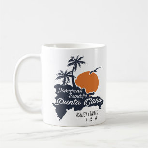 Punta Cana Navy Retro Sunset Custom Wedding Koffiemok