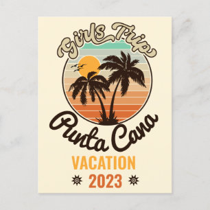 Punta Cana personaliseren Vakantie 2023 Retro 60s Briefkaart
