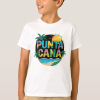 Punta Cana Sunset Kleurrijke Travel Art Embleem