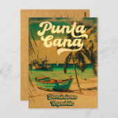 Punta Cana Tropical Wedding Save the Dates Briefkaart (Voorkant / Achterkant)