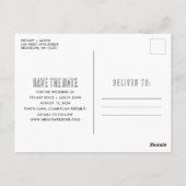 Punta Cana Tropische Strand Bruiloft Save the Date Briefkaart (Achterkant)
