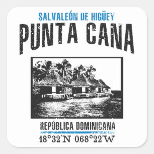 Punta Cana Vierkante Sticker