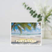 Punta Cana Wedding Save the Date Briefkaart (Staand voorkant)