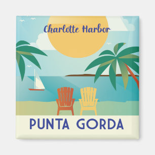 Punta Gorda, Charlotte Harbour Florida Illustratie Magneet